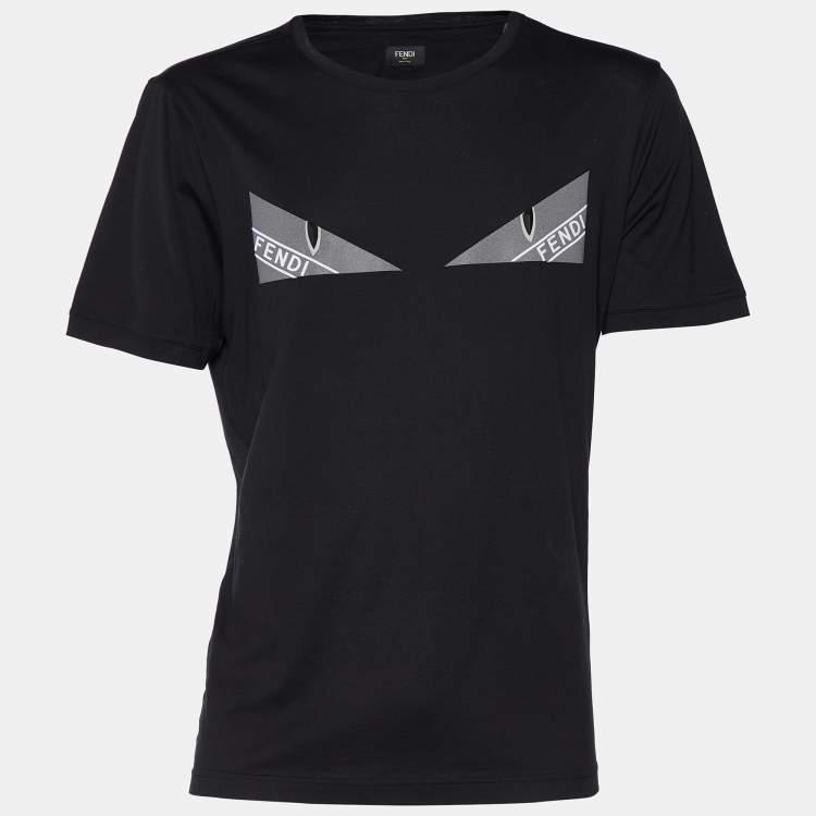 Fendi Monster Eye Graphic Logo T-Shirt – Black