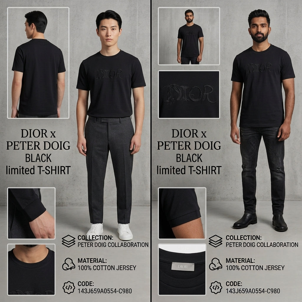 Dior x Peter Doig homme Limited Edition Black T-Shirt