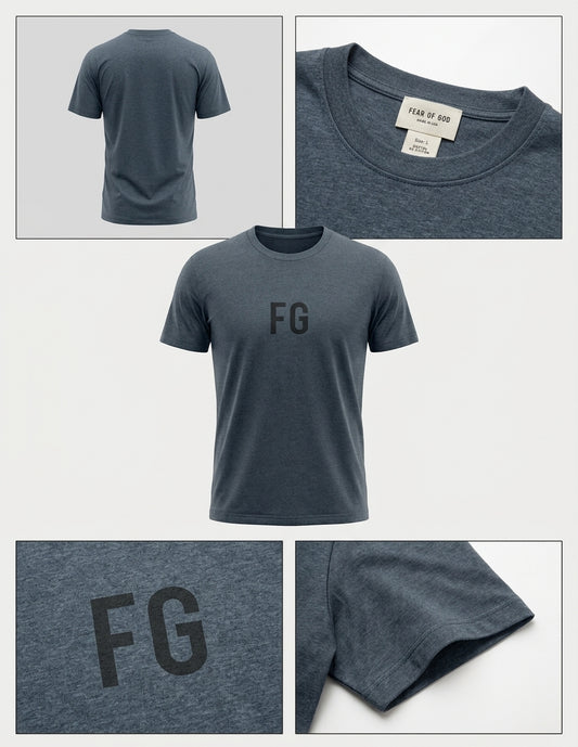 Fear of God Oversized FG Logo Graphic Print T-Shirt