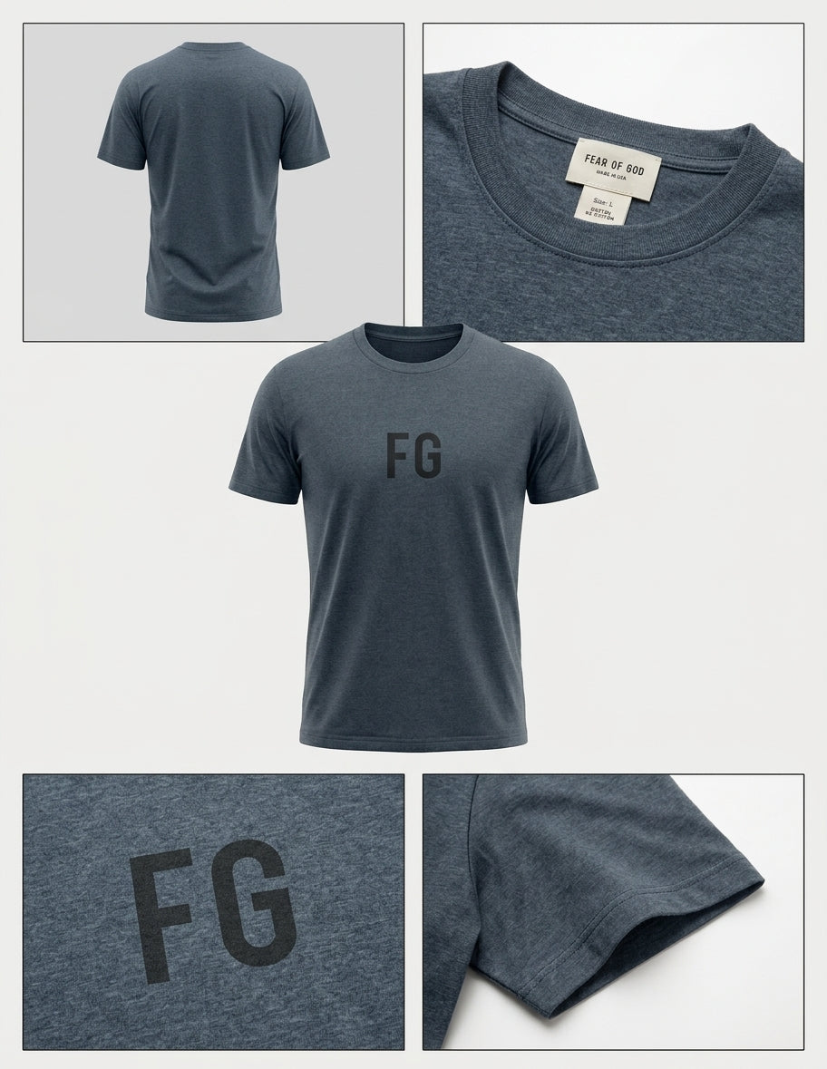 Fear of God Oversized FG Logo Graphic Print T-Shirt