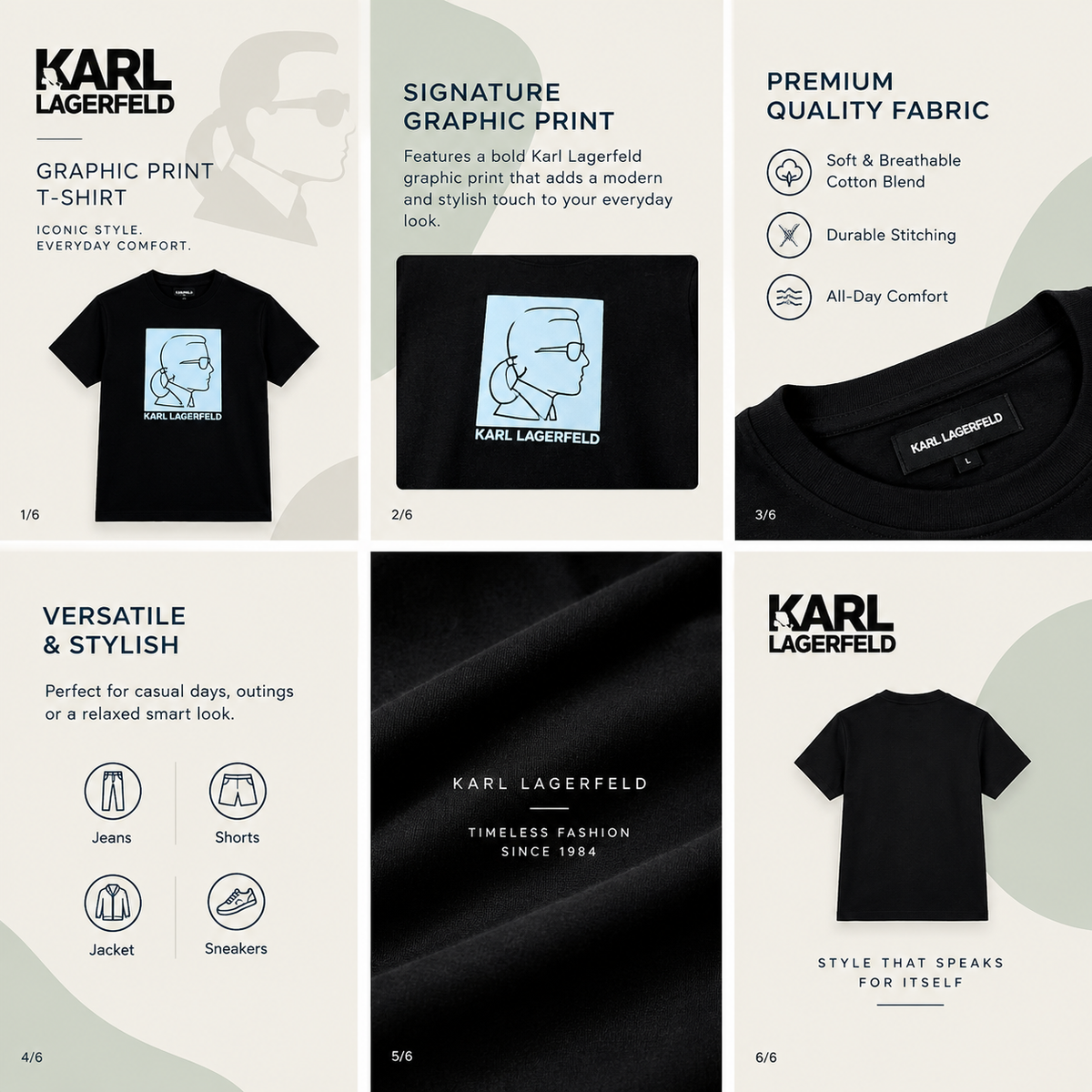 Karl Lagerfeld Graphic Print T-Shirt
