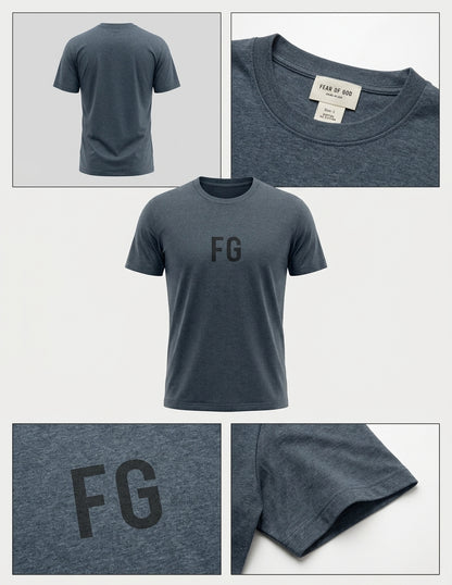 Fear of God Oversized FG Logo Graphic Print T-Shirt