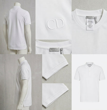 Dior Essentials CD Icon Polo Shirt – White Cotton Piqué