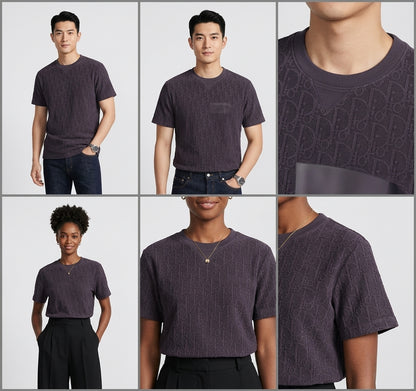 Dior Oblique Relaxed-Fit T-Shirt - Rose Violet
