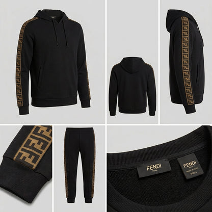 Fendi Felpa Logo-Trim Pullover Hoodie