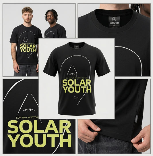 Raf Simons Solar Youth Graphic Print T-Shirt – Black