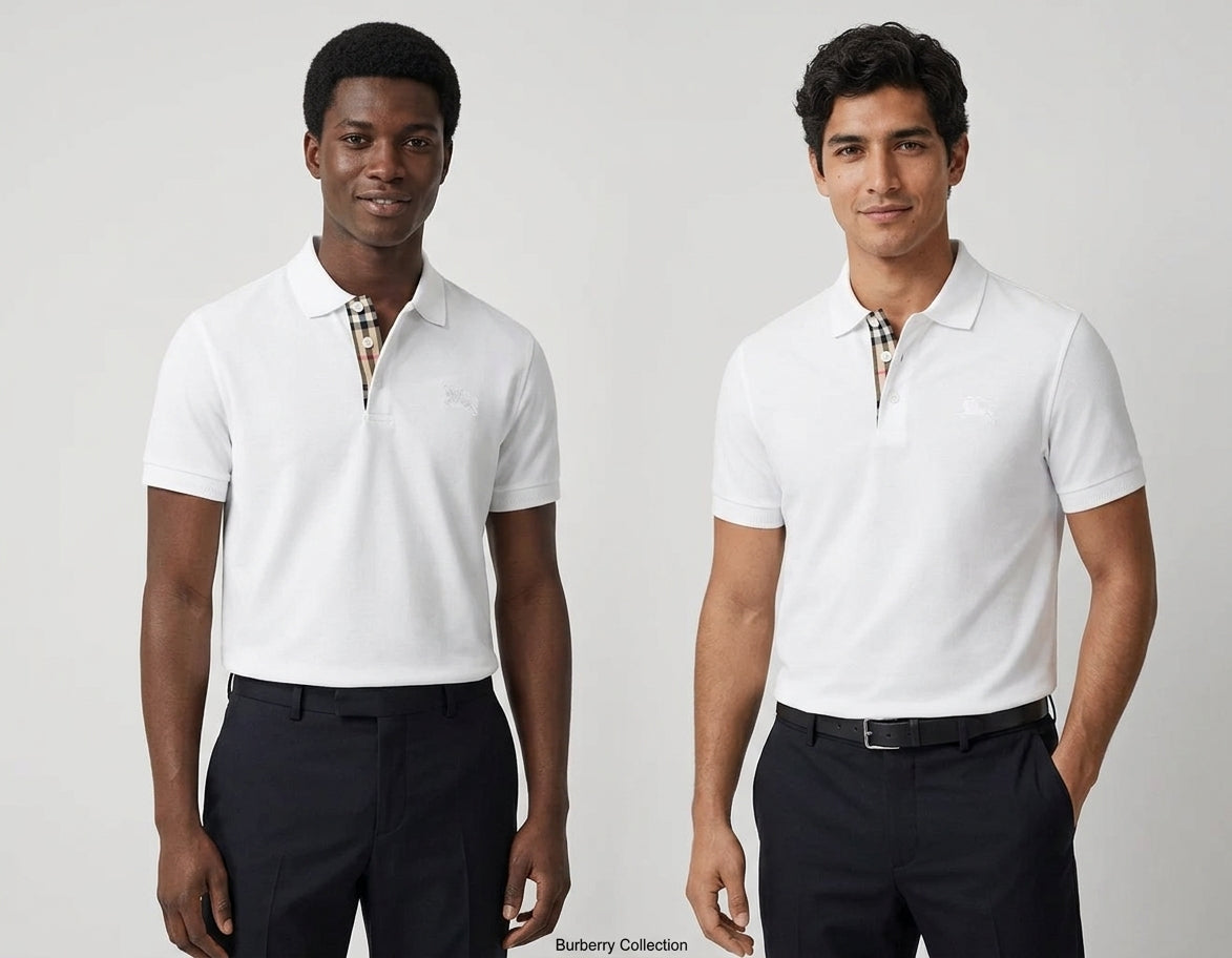 Burberry Men's Vintage Polo Shirt Oxford White – NWT 100% Authentic