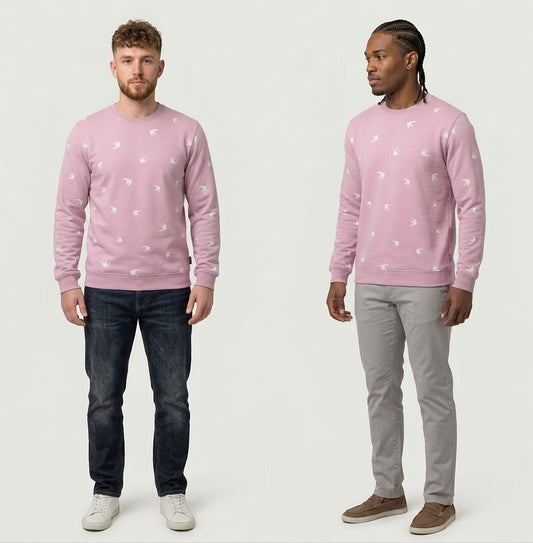 McQ Alexander McQueen Swallow-Print Cotton Sweatshirt