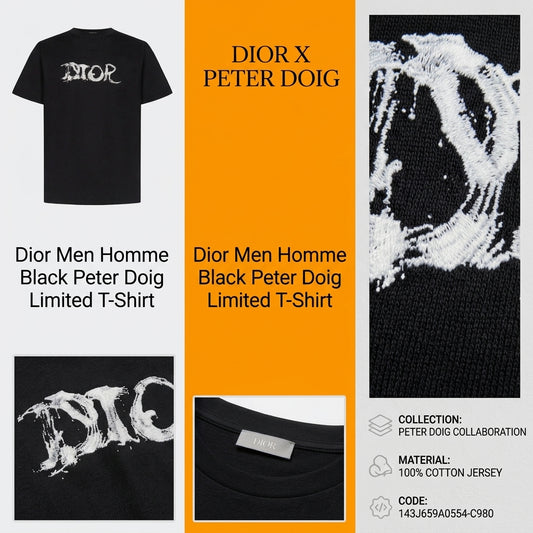 Dior x Peter Doig homme Limited Edition Black T-Shirt
